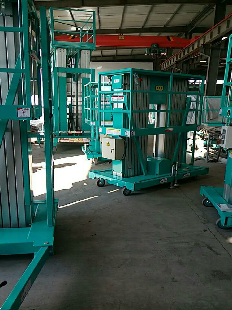 雙柱14米鋁合金升降平臺(tái)發(fā)貨