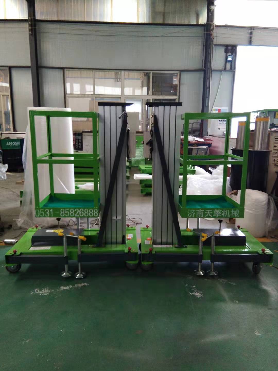 單柱4米鋁合金升降機(jī)發(fā)往福建