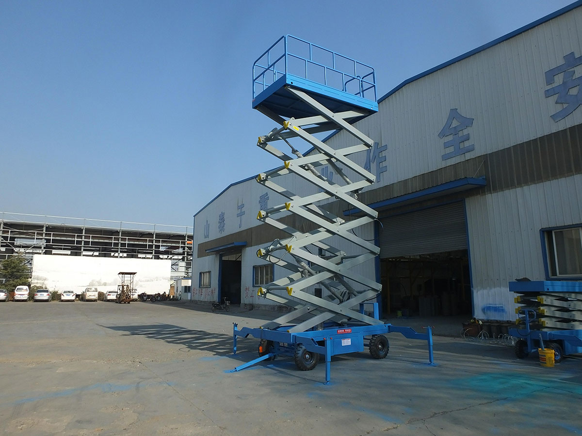 14米移動(dòng)式剪叉升降平臺(tái)發(fā)往重慶